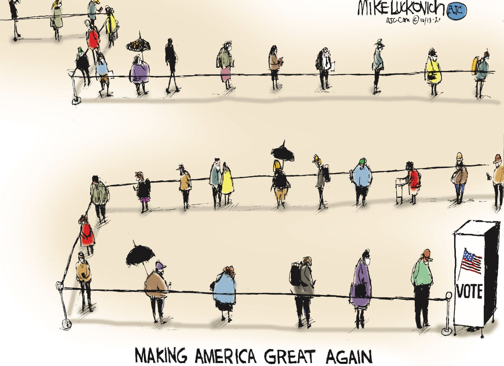 Lining up to vote